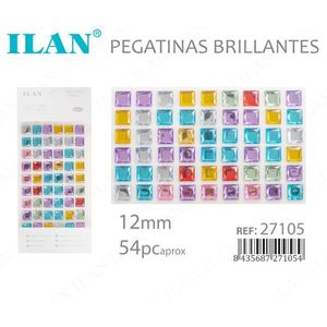 Ilan Adesivi Brillanti 12mm Multicolore 54 pz circa - Product Image 1
