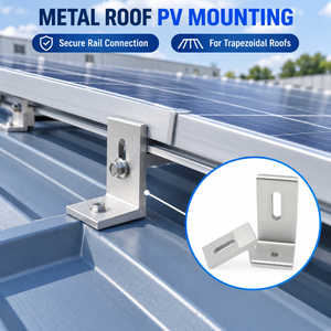 Conector en L de Aluminio Anodizado de Alta Calidad para Techos Metálicos con Costura Vertical, Accesorio de Montaje para Paneles Solares, Personalizado OEM - Product Image 4