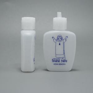 Regalo Religioso Católico, Botella de Agua Bendita de Plástico HDPE de 2oz con Tapa Abatible Serigrafiada con el Logo del Divino Niño Jesús - Product Image 3