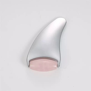 家庭用卸売ハンドヘルドポータブル美容ツール金属製フェイスローラーとかっさプレート、しわ対策スキンケアフェイシャルマッサージローラー - Product Image 2