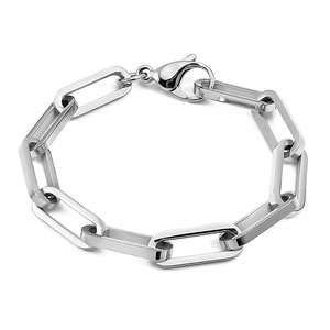 Punk Stainless Steel Bracelet <strong>Bangles</strong> for <strong>Men</strong> Women <strong>Silver</strong> Gold Wrist Jewelry 316L Stainless Steel Gold Chain Jewelry - Product Image 2