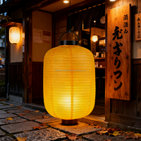 Lanterne suspendue chinoise artisanale en papier japonais LED imprimée sur mesure, motif melon d'hiver, pour décorations publicitaires extérieures