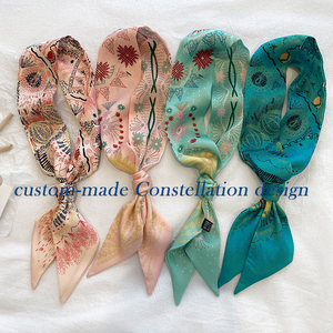 Tùy Chỉnh Chòm Sao Thiết Kế Thẻ Tarot Hẹp Túi Khăn Choàng Lụa Headbands <span class=keywords><strong>Streamer</strong></span> Đôi Gầy Khăn Womens Ribbon - Product Image 1