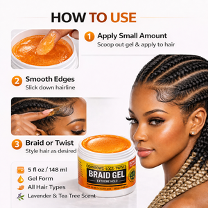 Nouveau Gel Fixant Bio pour Tresses, Cheveux Bouclés et Extensions Capillaires, Effet Texturisant, Excellent Rapport Qualité-Prix - Product Image 3