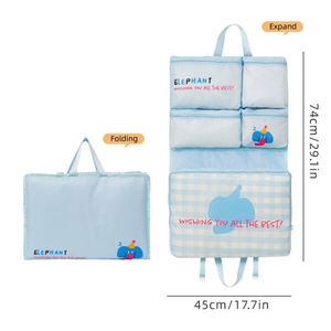 New Stripe Foldable 6 in 1 Multi Functional <b>Luggage</b> Bag Organizer Bags for Travel - Product Image 3
