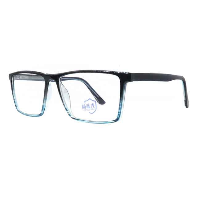 Wholesale Fashion Optical Frame Flex Hinge Cp Temple square Eyeglass Frame for Men's Style Blue Light Blocking Lens