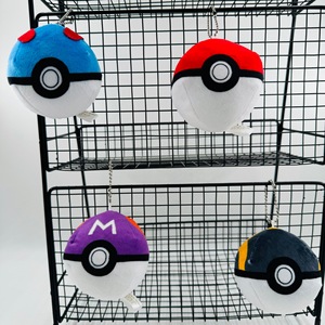 Vente en gros de porte-clés en peluche en forme de boule de 8 cm, poupée en peluche - Product Image 2