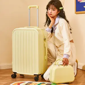 トロリーハードケースABS小型化粧品ハンドバッグスーツケース旅行スーツケースABS旅行バッグセット