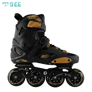SeeMore Patines en línea al aire libre de la calle patines de ruedas zapatos 4 ruedas Slalom patinaje de estilo libre PU ruedas para adultos Unisex
