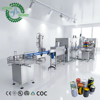 Solution clé en main pour ligne de remplissage de canettes 1500 CPH avec machine de remplissage 2-en-1, sécheur et tunnel de chauffage pour boissons énergisantes