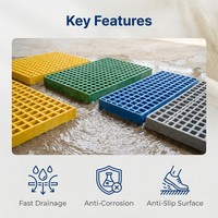 Grilles en plastique FRP personnalisées par le fabricant, grilles de sol en plastique à surface lisse, grilles de sol en plastique pour pigeonniers