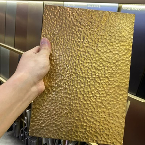 Klasse 201 304 316 430 Benutzer definierte Farbe Edelstahl-Dekor platte 304 316 Gehämmertes Muster Edelstahl blech - Product Image 4