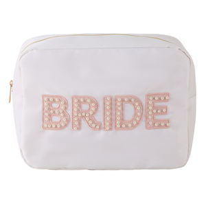 Sac en Nylon à faire soi-même avec des patchs de lettres Chenille, trousse de maquillage, cadeau de noël, sacs à cosmétiques pour le voyage, livraison rapide - Product Image 1