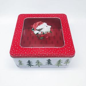 Caja de Hojalata Rectangular Grande con Acabado Mate, Tipo Concha, con Ventana para Envasado de Regalos, Impresión a Color de Alimentos - Product Image 2