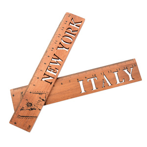 Diseño de alta calidad hecho de regla de madera duradera Diseño de impresión Reglas de estudiante de Niños de madera Suministros de oficina Escuela <span class=keywords><strong>primaria</strong></span> - Product Image 4