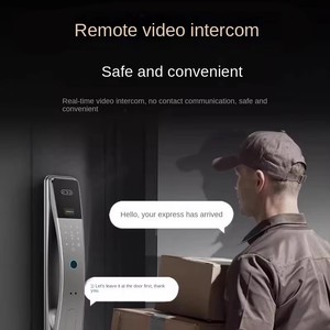 Tuya Wifi intercom thông minh vân tay khóa cửa với cerradura inteligente kỹ thuật số an toàn Key Home Hệ thống an ninh mặt cửa máy ảnh - Product Image 3