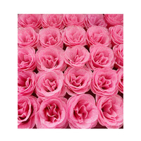 Décoration de mariage à domicile, vente en gros de têtes de fleurs en soie, rose artificielle avec paillettes dorées lumineuses