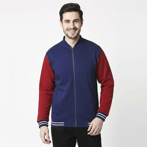 เสื้อแจ็กเก็ตบอมเบอร์ทีมเบสบอลของผู้ชายปักลายกำมะหยี่แบบวิทยาลัย - Product Image 1