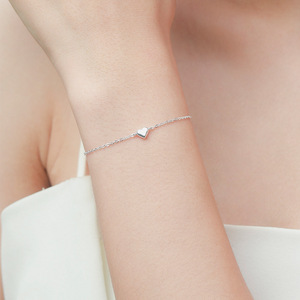 S925 silver snowflake chain Fine link round zircon <b>bracelet</b> Classic women's everyday wear S925 silver minimalist chain - Product Image 3