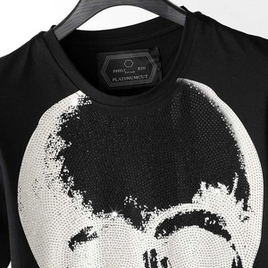 Nuova Collezione Estiva: Maglietta da Uomo Plein, 100% Cotone, Manica Corta, Lavorata a Maglia, Slim Fit, Collo Tondo, Decorata con Teschio in Strass - Product Image 6