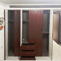 Armoire de chambre à coucher de style minimaliste personnalisable, dressing et armoire de rangement adaptée aux villas et aux appartements