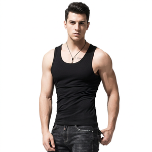 Débardeur Sportif Décontracté pour Homme en Coton Spandex Personnalisé, Vêtement de Sport Respirant avec Techniques de Lavage et Méthode de Tissage Tricoté - Product Image 1