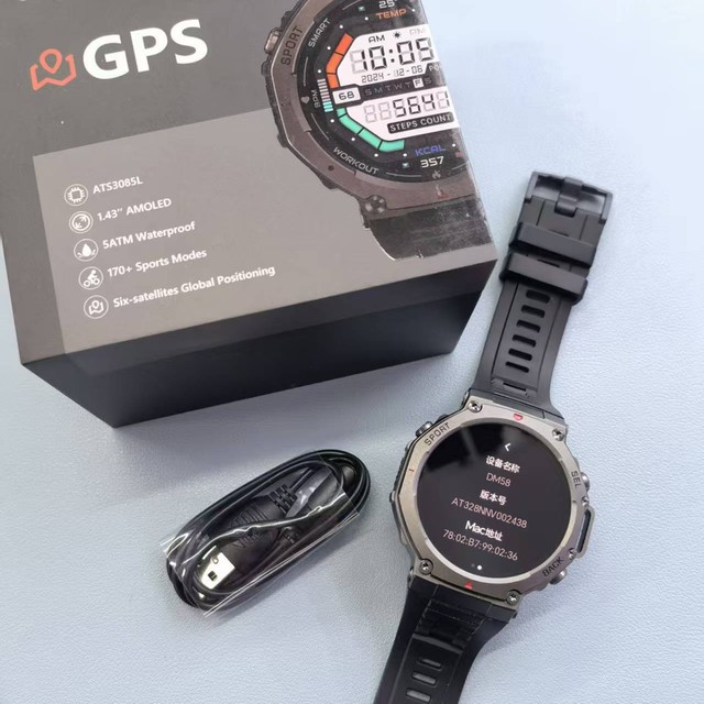 DM58 New GPS Smartwatch AMOLED Screen Deep Waterproof 5ATM Multifunctional Key Health Watch