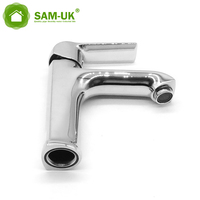 Robinet de lavabo de luxe à levier unique, mélangeur d'eau froide et chaude en alliage de zinc, vente en gros, support d'usine