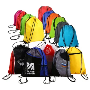 Seyahat spor spor baskı logo alışveriş promosyon özel büzmeli ayakkabı çantası