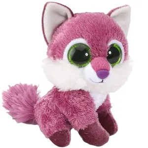 E803 Nette Rosa Weiche Fuchs Plüsch Spielzeug Stofftier Kleine Funkeln Große Augen Fuchs Plüsch