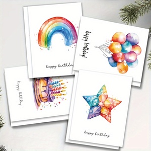 Biglietti d'<span class=keywords><strong>Auguri</strong></span> Divertenti in Cartone con Effetto Acquerello a Prezzo di Fabbrica, Personalizzabili in Grandi Quantità per Compleanni di Famiglia, Bambini e Amici, Stampa Digitale - Product Image 5