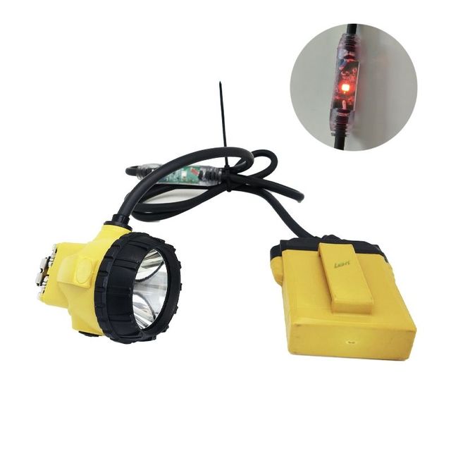 Corded LED Mining Cap Lamp 15000 Lux High Brightness with 10.4Ah Li-ion Battery Explosion Proof Corded Miner Headlamp