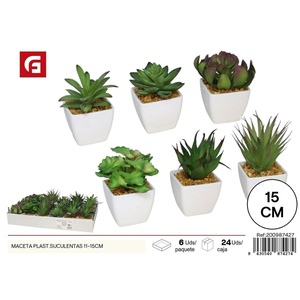 Vaso succulento di plastica di 11-15cm-decorazione del giardino
