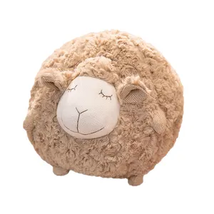 Hot selling custom adoable super soft round stuffed fat plush sheep toy cute round plush animals cuddly sheep stuffed animals