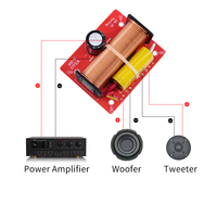 Filtre passe-bas passif professionnel aigus basse haut-parleur diviseur de fréquence Audio réseau croisé 2 voies 100W carte D226