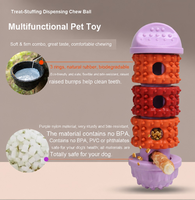 Jouet à mâcher pour chien et chat en nylon violet lavande, avec des dents en nylon, qui couinent, pour le nettoyage des dents