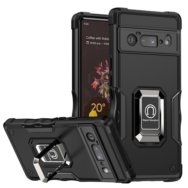 IDEAL Wholesale Premium Armor Anti Shock Phone Case Portable Magnetic Kickstand Cell Phone Cover for Google Pixel 6 7 Pro 7a