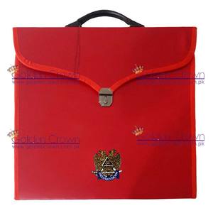 High Quality Scottish Rite Leather <b>File</b> <b>Case</b> for Masonic MM/WM Full Dress with Hard Handle Recognized by Masonic Suppliers - Product Image 1