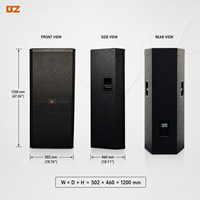 Système de sonorisation professionnel DSZ DS-FQ215 à double haut-parleur de 15 pouces, passif, à poser sur le sol, avec basses puissantes pour concerts et événements