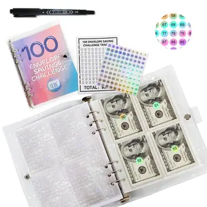 100 Envelop-Besparingsuitdaging Binder Voor 100 Dagen Envelop-Uitdagingskit Geldbesparend Binder-Enveloppen Voor Geldbesparing