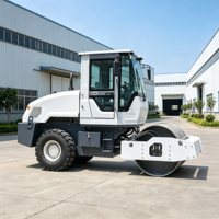 Rouleau compresseur vibrant à tambour unique en acier de 6 tonnes, entraînement hydraulique intégral, mini-compacteur certifié CE EPA pour la construction routière RUIBOTE