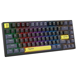 Venta al por mayor ONIKUMA G52 82 Teclas RGB Iluminación Teclado mecánico con cable, Tipo: Interruptor azul (Negro) - Product Image 1