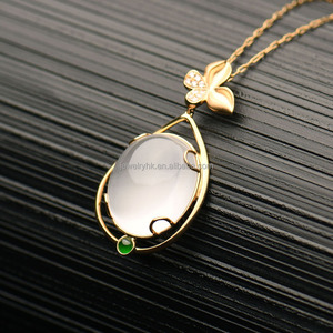 สร้อยคอหยกธรรมชาติ Qingyabailu Feicui รูปทรงไข่ ระดับน้ำแข็ง หยกเจดไนต์ สำหรับผู้หญิง จี้หยกเกรด A สไตล์คลาสสิก - Product Image 4