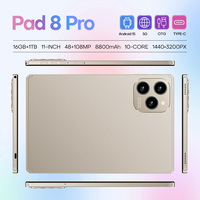 Tablet PC Profesional Pad 8 Pro de 11 Pulgadas, Nueva, con Procesador MTK Octa Core, Android 15, 16GB de Memoria, Conectividad 5G/Wi-Fi/GSM