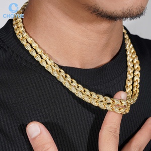 Cadena de Cuerda con Moissanita, Cadena Cubana de 8mm, Collar Chapado en Rodio, Plata Sólida 925, Joyería Hiphop Iced Out - Product Image 5