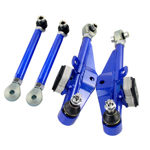 Kit de bras de suspension inférieurs réglables Poyracing pour Nissan S14, système de suspension Panarm en acier bleu - Product Image 4