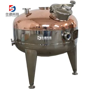 Bain Marie Boiler Jacketed Wall Still Pot with Red Copper Inner Tank Premium Pot Still Distillation Steam Jacketed Boiler