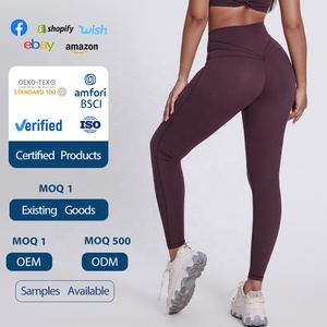 Nuovi Leggings Sportivi da <span class=keywords><strong>Donna</strong></span> in Nylon Traspirante ad Asciugatura Rapida, Vita Alta, Effetto Push-Up, Senza Cucitura Frontale, Design Yoga con Logo - Product Image 6