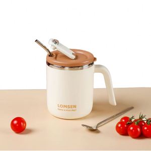 Taza de Acero Inoxidable de 500 ml Resistente al Calor para el Hogar, Oficina, Estudiantes, para Agua, Leche, Cerveza, Café, con Pajita - Product Image 1