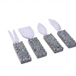 2026 Latest Design <b>Cheese</b> <b>Knife</b> <b>Set</b> 4 Pcs Stainless Steel Blades Stone Handles Durable <b>Cheese</b> Tools For Kitchen Utensil - Product Image 1